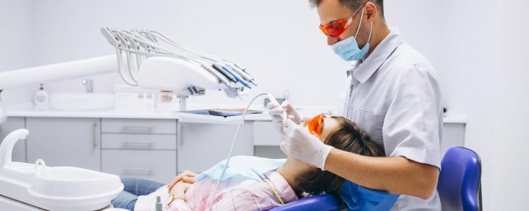 Woman patient at dentist